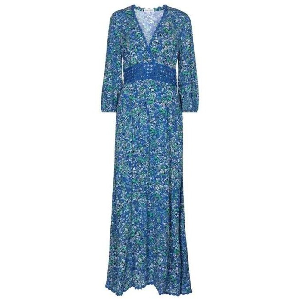 NWOT Poupette St Barth Joan Floral Maxi Dress Beachy Boho MEDIUM